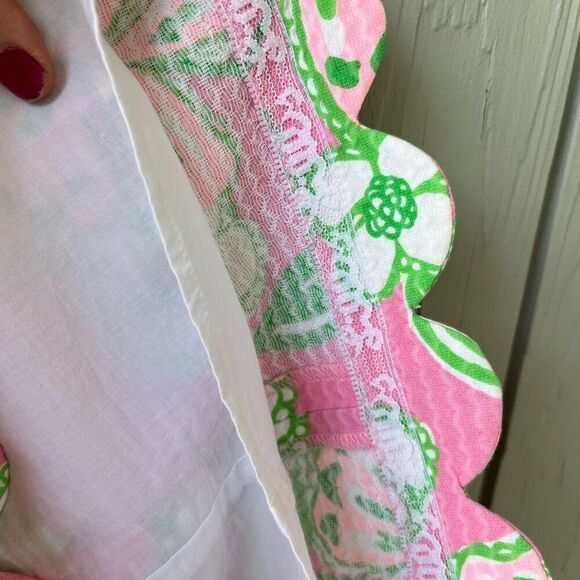 Lilly Pulitzer 2012 Butterfly Print Shift Dress – Size 4, Scalloped Hem, Cotton - Picture 7 of 10